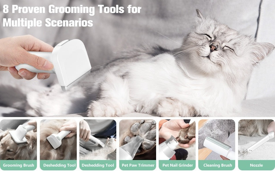 Pet Hair Vacuum Brush Grooming Kit
