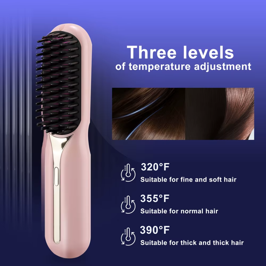 Cordless Professional Hair Straightener Brush