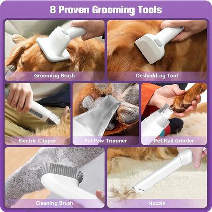 Pet Hair Vacuum Brush Grooming Kit