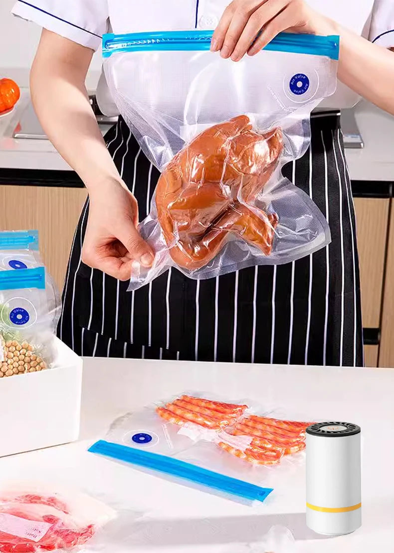 Fresh Wiz™ Handheld Food Vacuum Sealer + 15 reusable bags($30 Value).