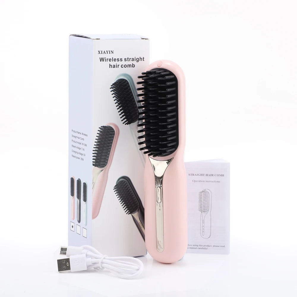 Cordless Professional Hair Straightener Brush