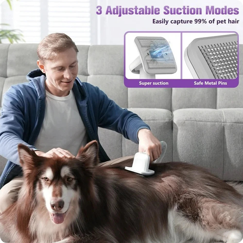 Pet Hair Vacuum Brush Grooming Kit