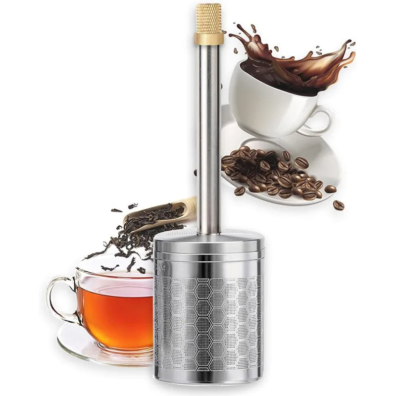 Reusable, Portable Stainless Steel Coffee Filter/Tea Infuser