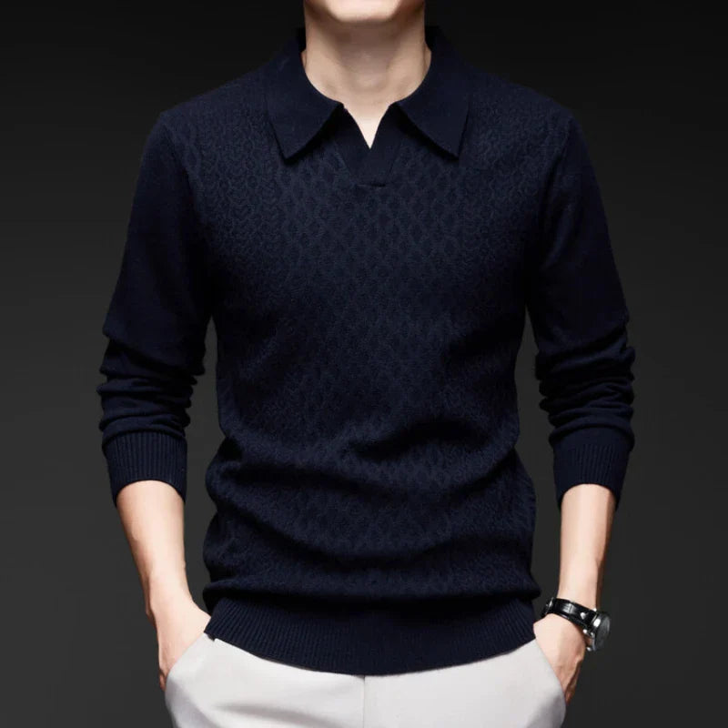 Torino Textured Polo Sweater