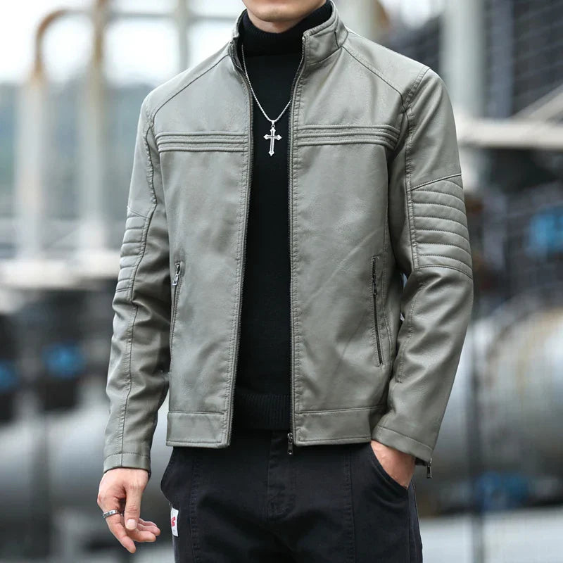 Monza Ribbed Leather Jacket