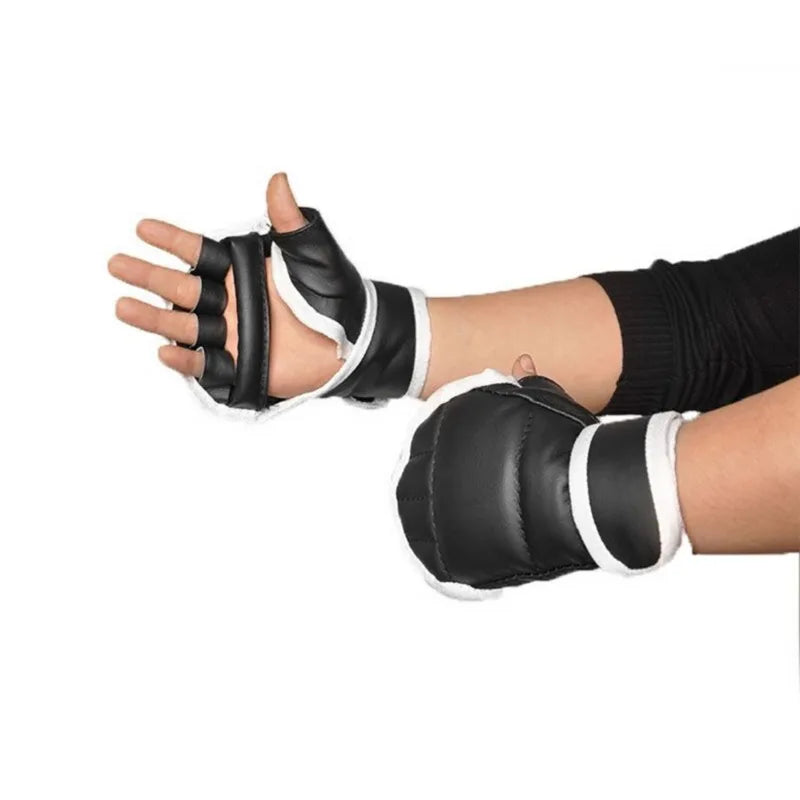 Half Finger Boxing Gloves Leather