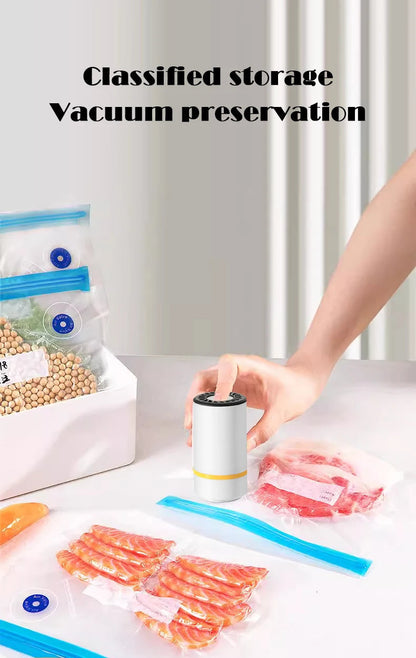 Fresh Wiz™ Handheld Food Vacuum Sealer + 15 reusable bags($30 Value).