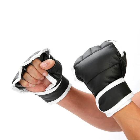 Half Finger Boxing Gloves Leather