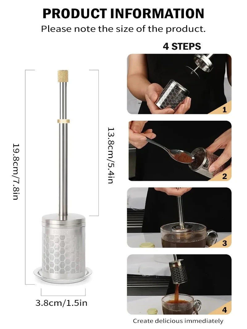 Reusable, Portable Stainless Steel Coffee Filter/Tea Infuser