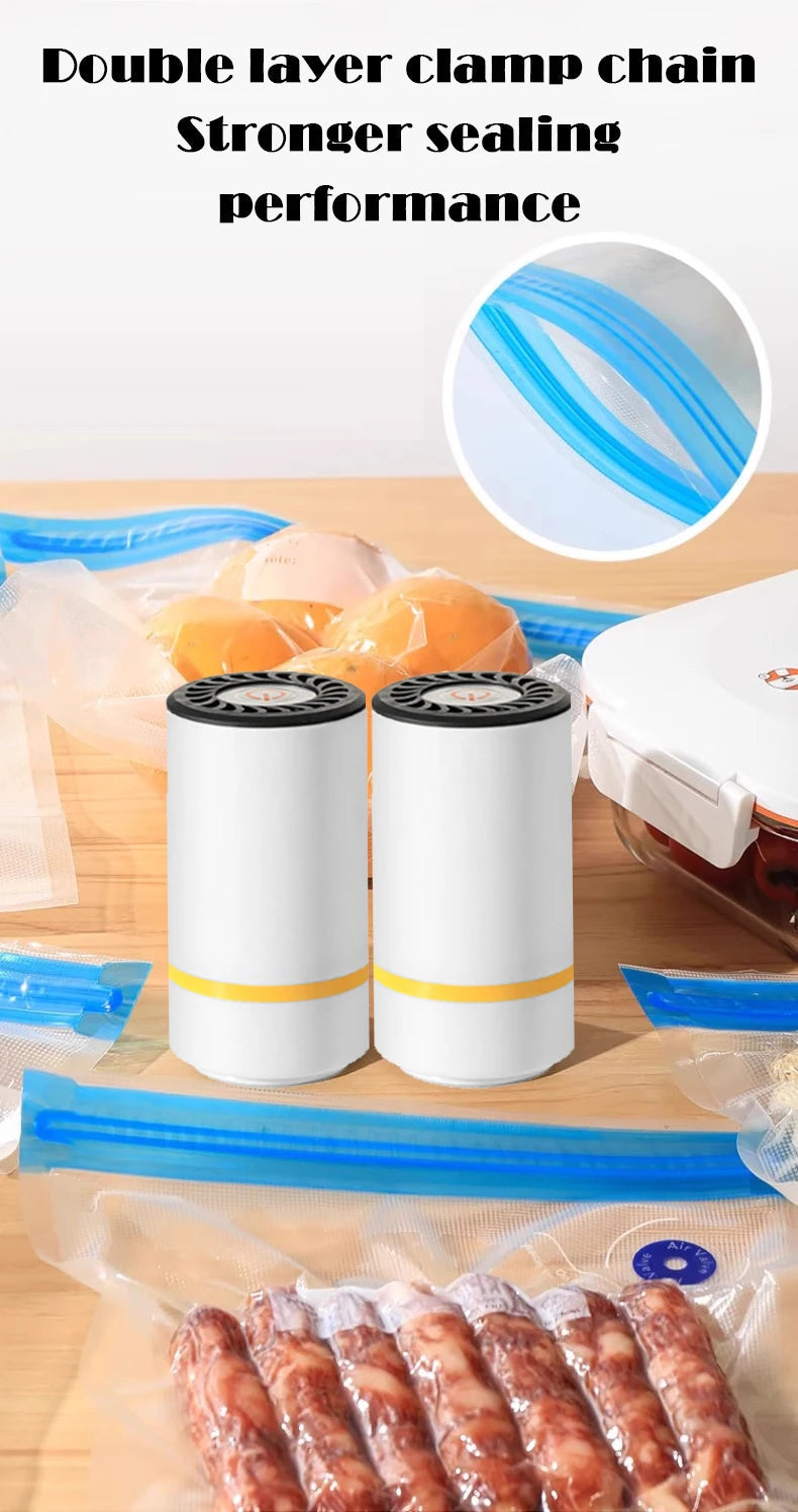 Fresh Wiz™ Handheld Food Vacuum Sealer + 15 reusable bags($30 Value).