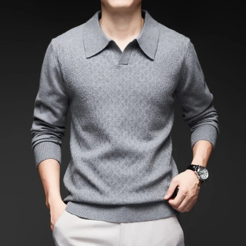 Torino Textured Polo Sweater