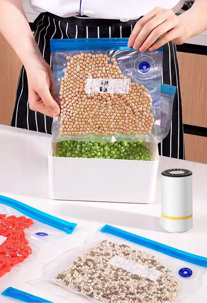 Fresh Wiz™ Handheld Food Vacuum Sealer + 15 reusable bags($30 Value).