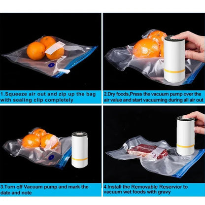 Fresh Wiz™ Handheld Food Vacuum Sealer + 15 reusable bags($30 Value).
