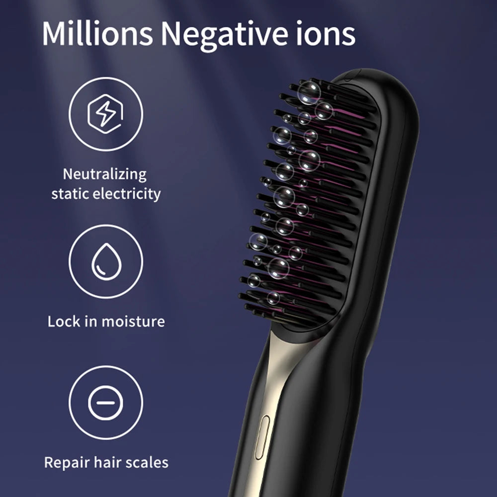 Cordless Professional Hair Straightener Brush